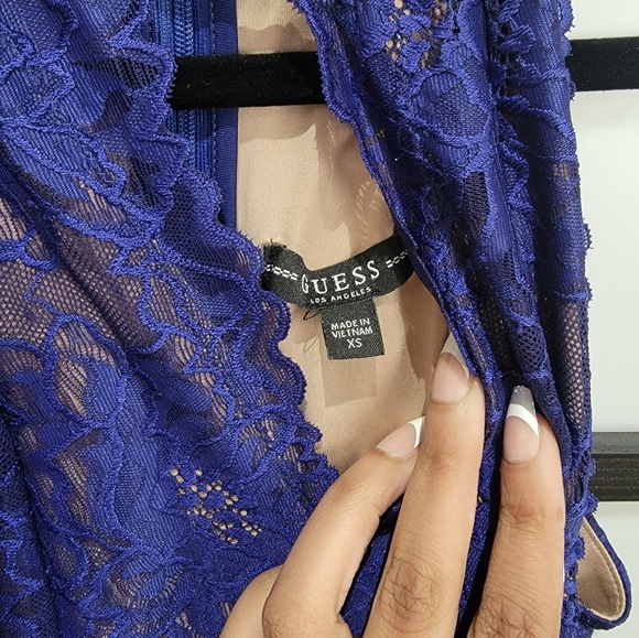 Indigo Lace Guess Dress Size XS - Picture 3 of 4